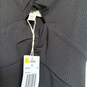 Small - L*space - Ambrose Black Ribbed Dress